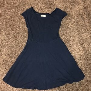 Hollister Navy blue lace dress.